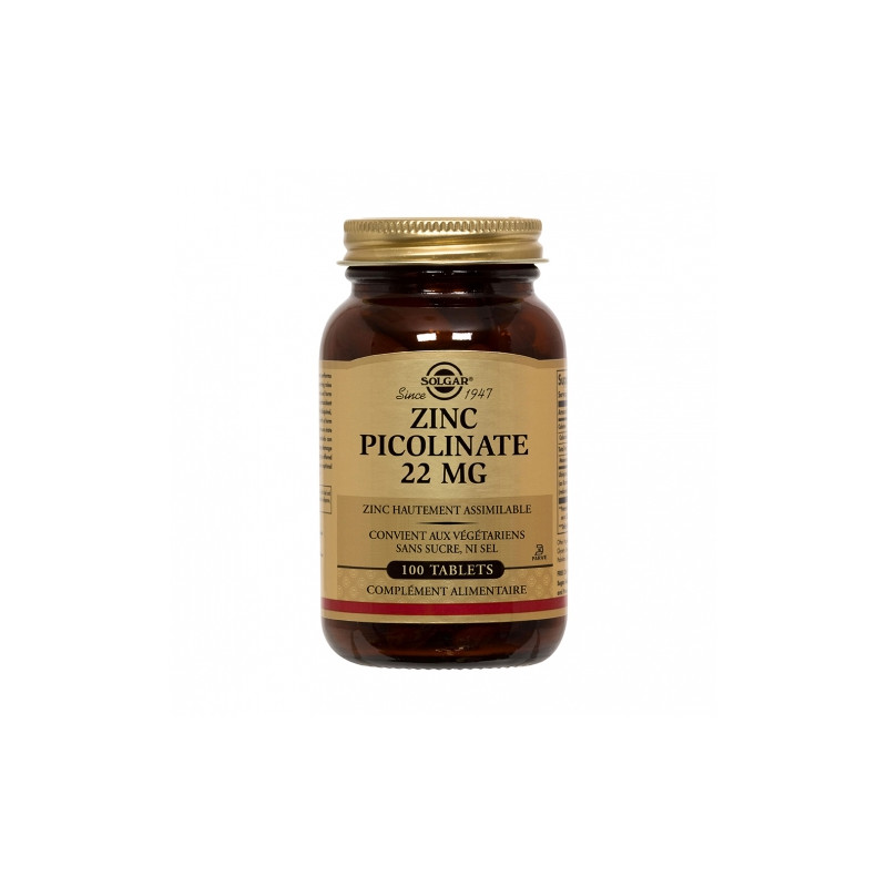 ZINC PICOLINATE 100 COMPRIMES SOLGAR