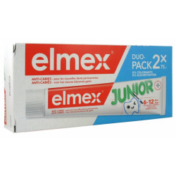 DENTIFRICE ANTI-CARIES JUNIOR 6-12 ANS DUO PACK 2X75ML ELMEX