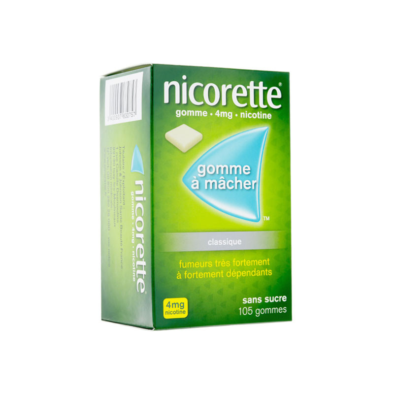 NICORETTE GOMMES CLASSIQUE 4MG x105 JOHNSON & JOHNSON