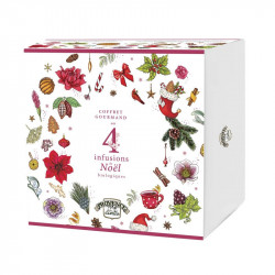 COFFRET GOURMAND AUX 4 INFUSIONS NOËL BIOLOGIQUES PROVENCE D'ANTAN