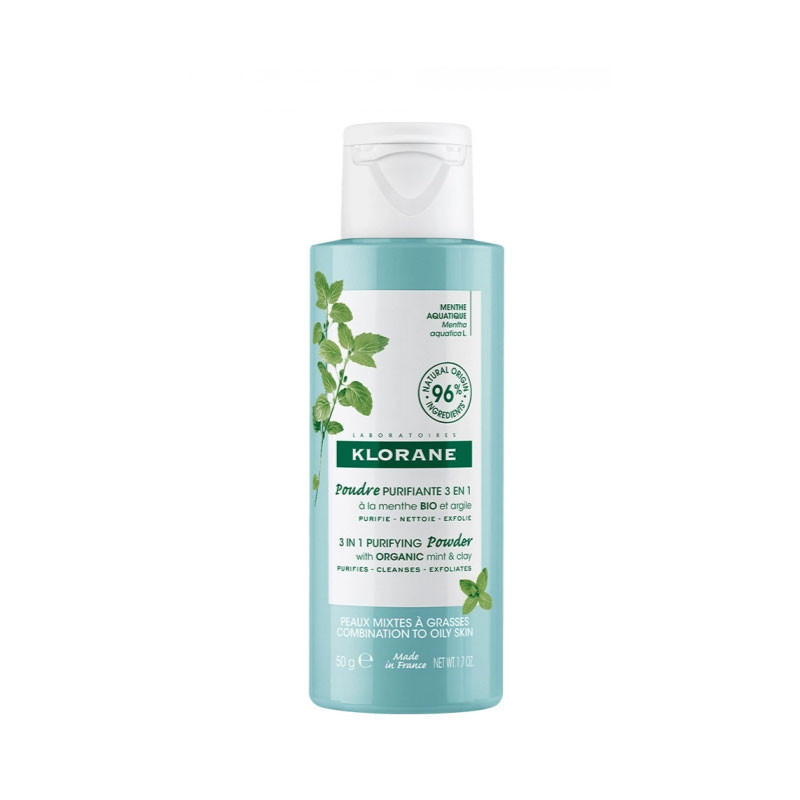 POUDRE PURIFIANTE 3 EN 1 BIO MENTHE AQUATIQUE 50G KLORANE