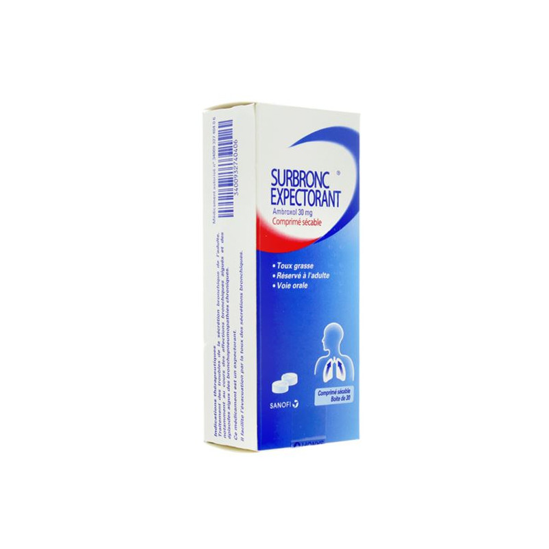 SURBRONC EXPECTORANT TOUX GRASSE 30 COMPRIMES SANOFI