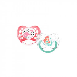 SUCETTE ANATOMIQUE +6 MOIS SILICONE FLAMAND ROSE + PETITE SIRENE LOT DE 2 DODIE