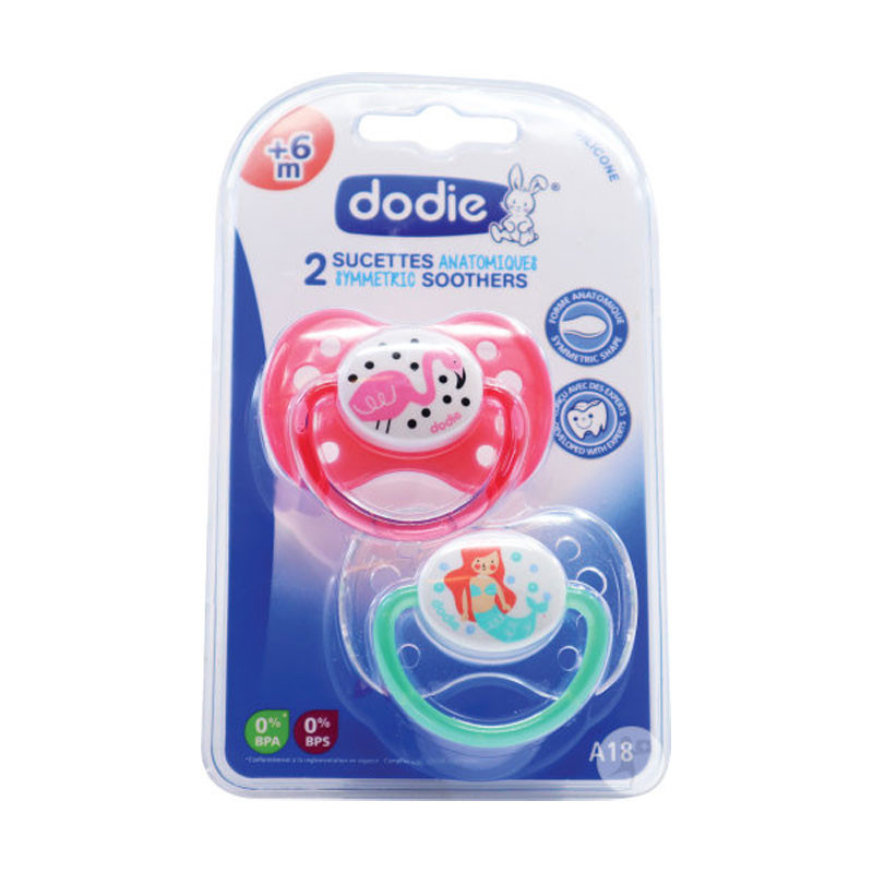 SUCETTE ANATOMIQUE +6 MOIS SILICONE FLAMAND ROSE + PETITE SIRENE LOT DE 2 DODIE SUCETTE ANATOMIQUE +6 MOIS SILICONE FLAMAND ROSE + PETITE SIRENE LOT DE 2 DODIE