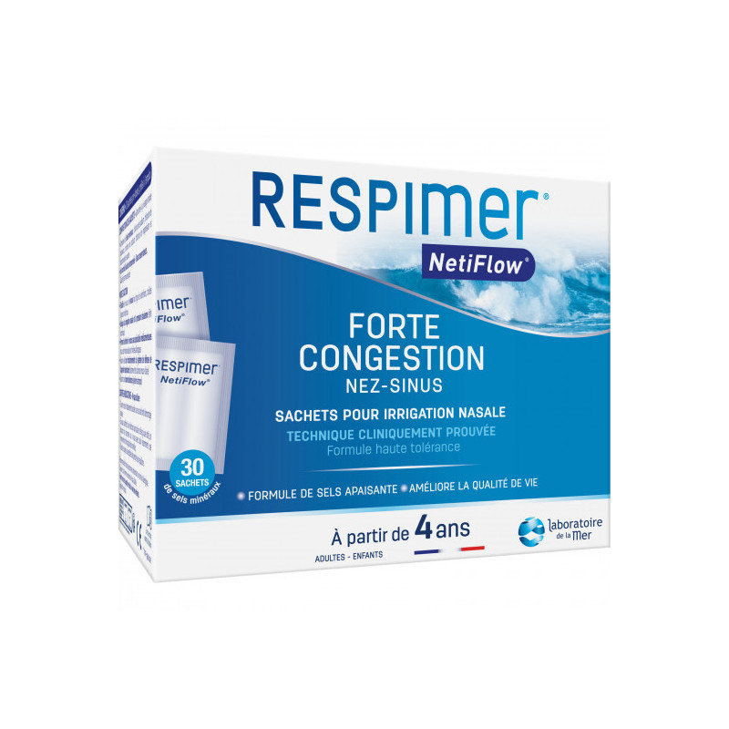 RESPIMER NETIFLOW SACHET POUR IRRIGATION NASALE X 30 LABORATOIRE DE LA MER