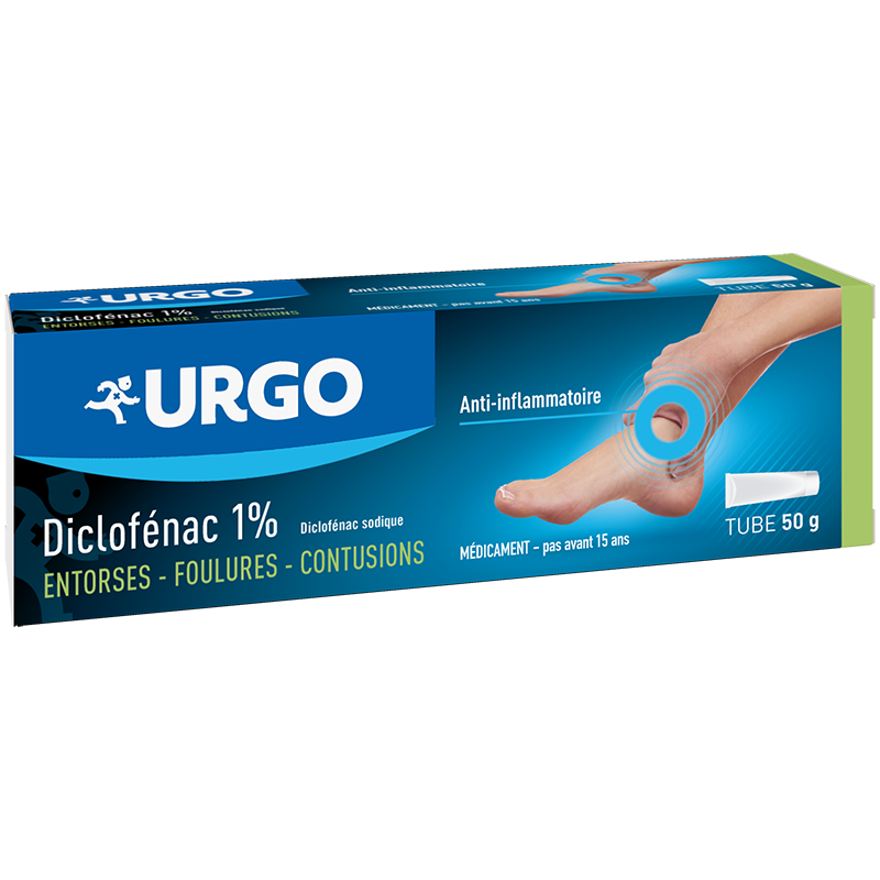 URGO GEL DICLOFENAC 1% ANTI INFLAMMATOIRE TUBE DE 50G URGO