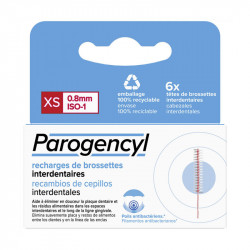 RECHARGE 6 BROSSETTES INTERDENTAIRES XS 0.8mm PAROGENCYL