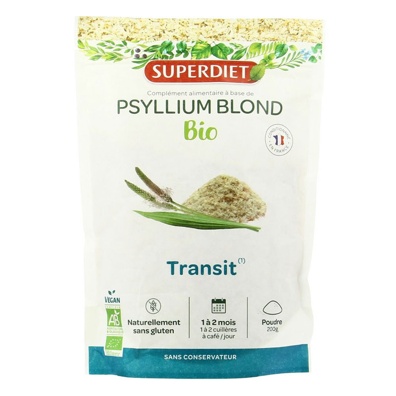 PSYLLIUM BLOND BIO POUDRE 200G SUPER DIET