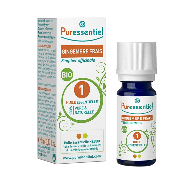 HUILE ESSENTIELLE BIO GINGEMBRE FRAIS 5ML PURESSENTIEL