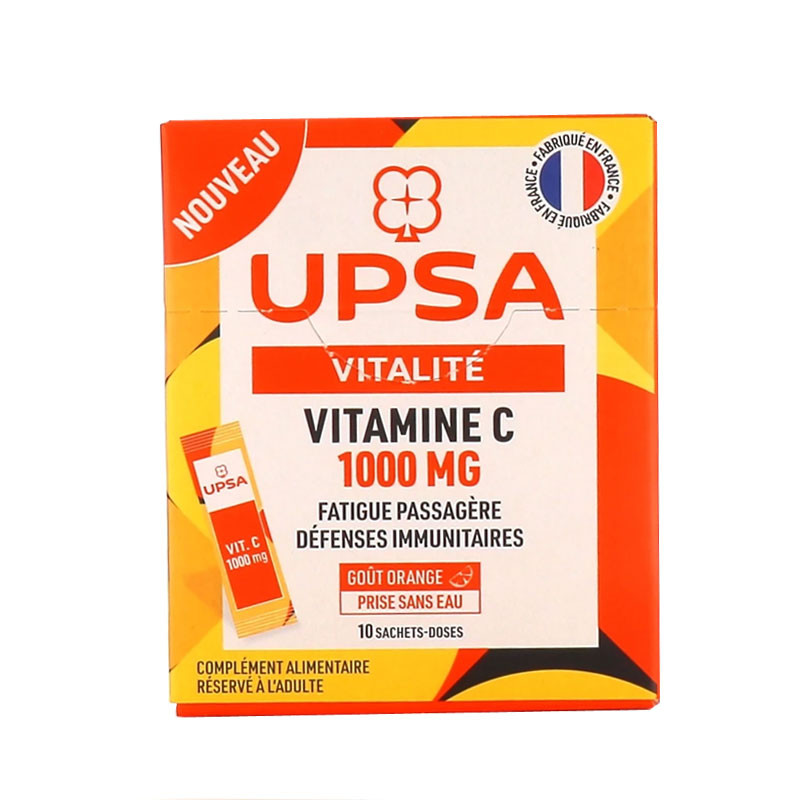 VITALITÉ VITAMINE C 1000MG 10 SACHETS-DOSES UPSA