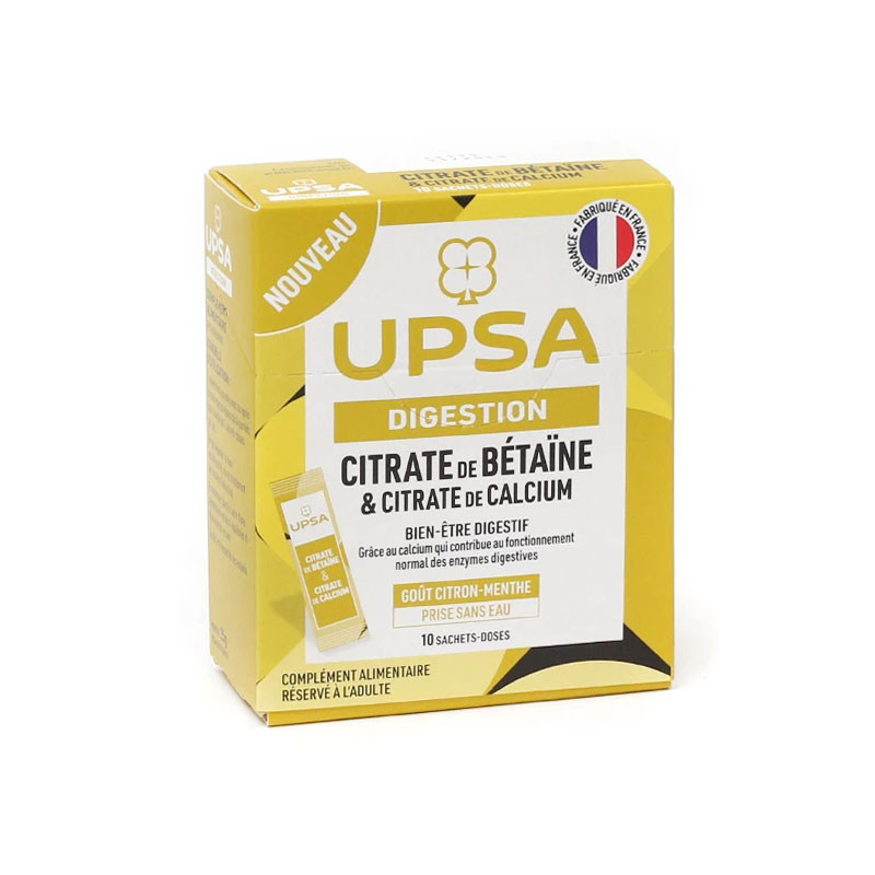 CITRATE DE BETAINE et CITRATE DE CALCIUM 10 SACHETS UPSA