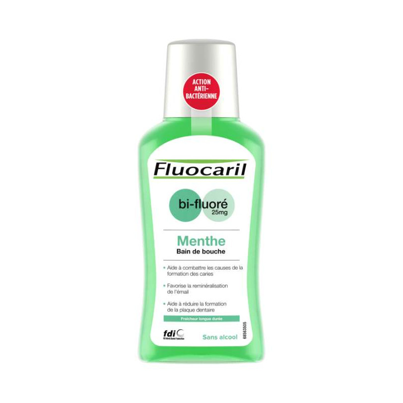 BAIN DE BOUCHE MENTHE BI FLUORÉ 25MG 300ML FLUOCARIL BAIN DE BOUCHE MENTHE BI FLUORÉ 25MG 300ML FLUOCARIL