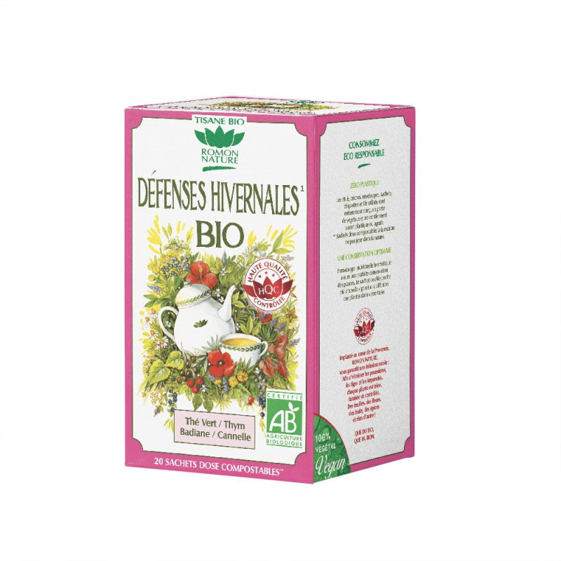 TISANE BIO DEFENSES HIVERNALES 20 sachets ROMON NATURE