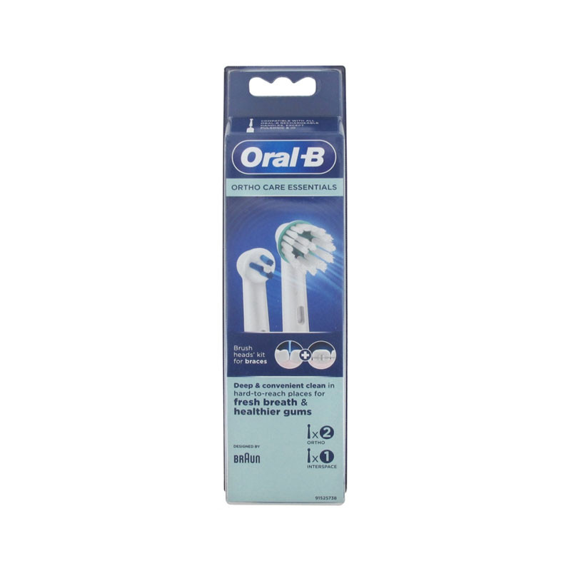 BROSSETTES ORTHO CARE ESSENTIALS BOITE DE 3 ORAL B