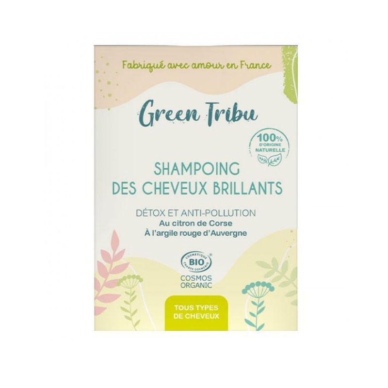 GREEN TRIBU SHAMPOOING SOLIDE DES CHEVEUX BRILLANTS BIO 85G