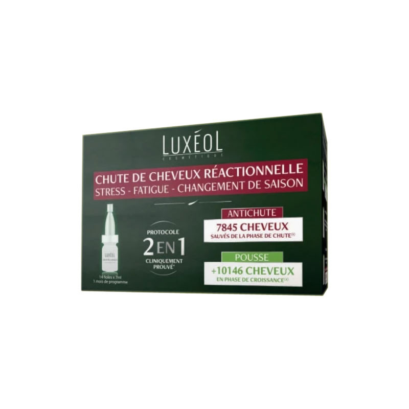 LUXEOL CHUTE DE CHEVEUX RÉACTIONNELLE 14 FIOLES DE 7ML