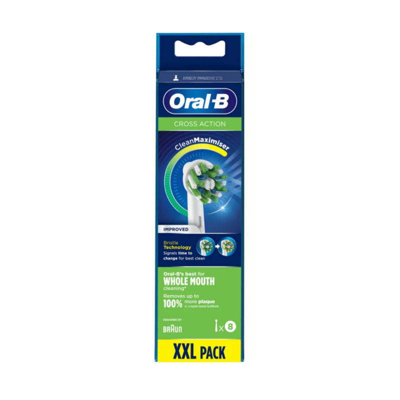 RECHARGE 8 BROSSETTES CROSS ACTION XXL PACK ORAL B
