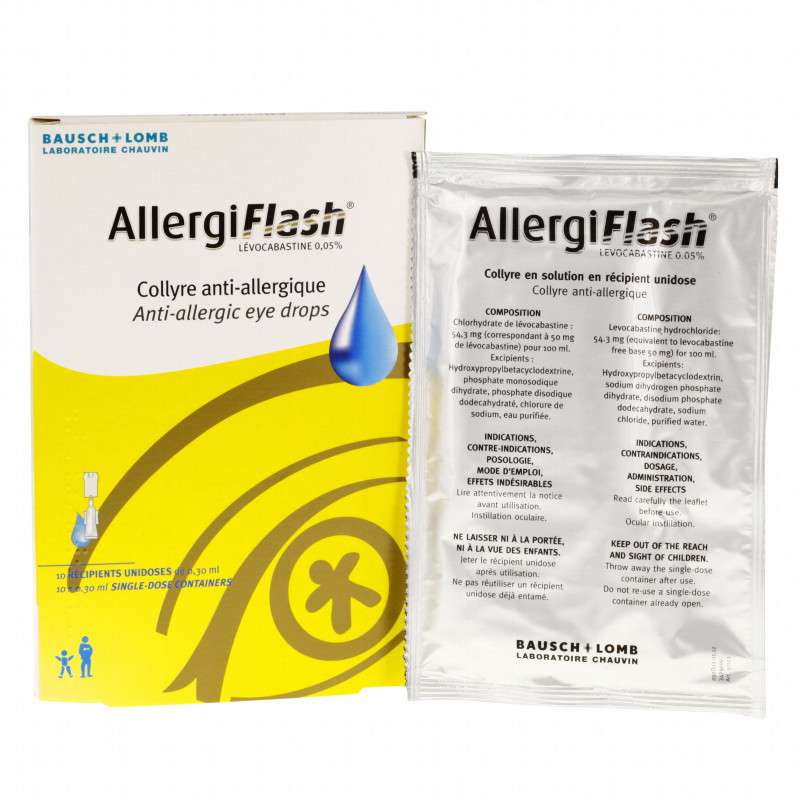 ALLERGIFLASH COLLYRE ANTI ALLERGIQUE 10X0.30ML BAUSCH & LOMB