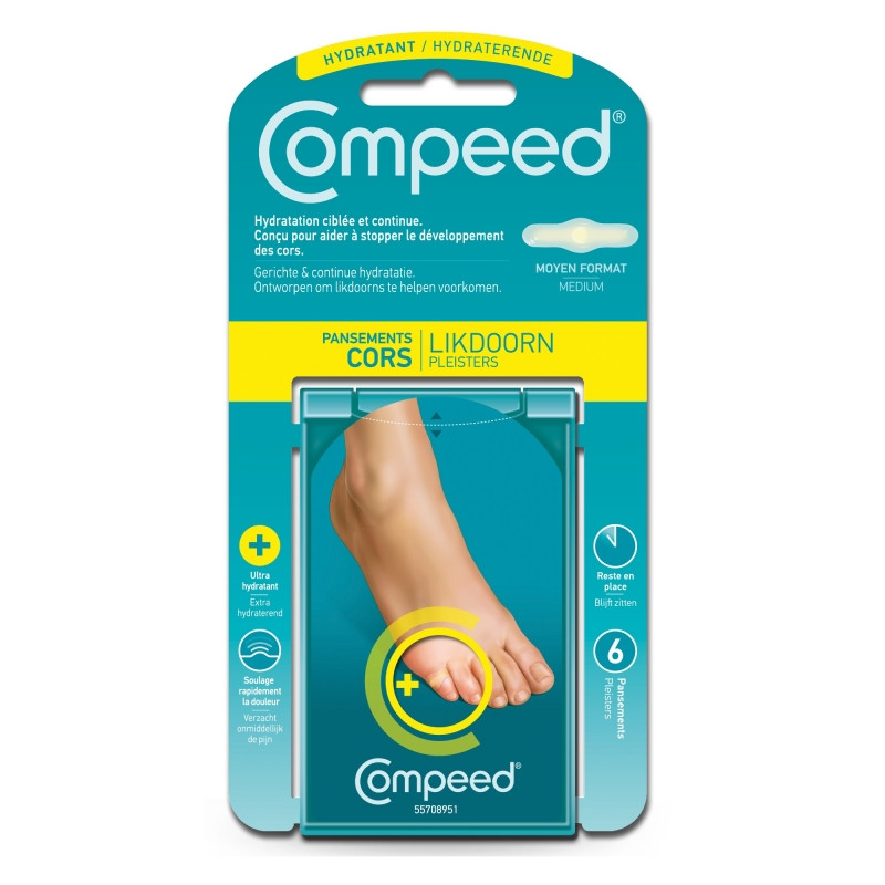 PANSEMENTS CORS MOYEN FORMAT X6 COMPEED