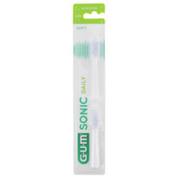 SONIC DAILY TÊTE DE BROSSE A DENTS SOUPLE BLANC X2 GUM