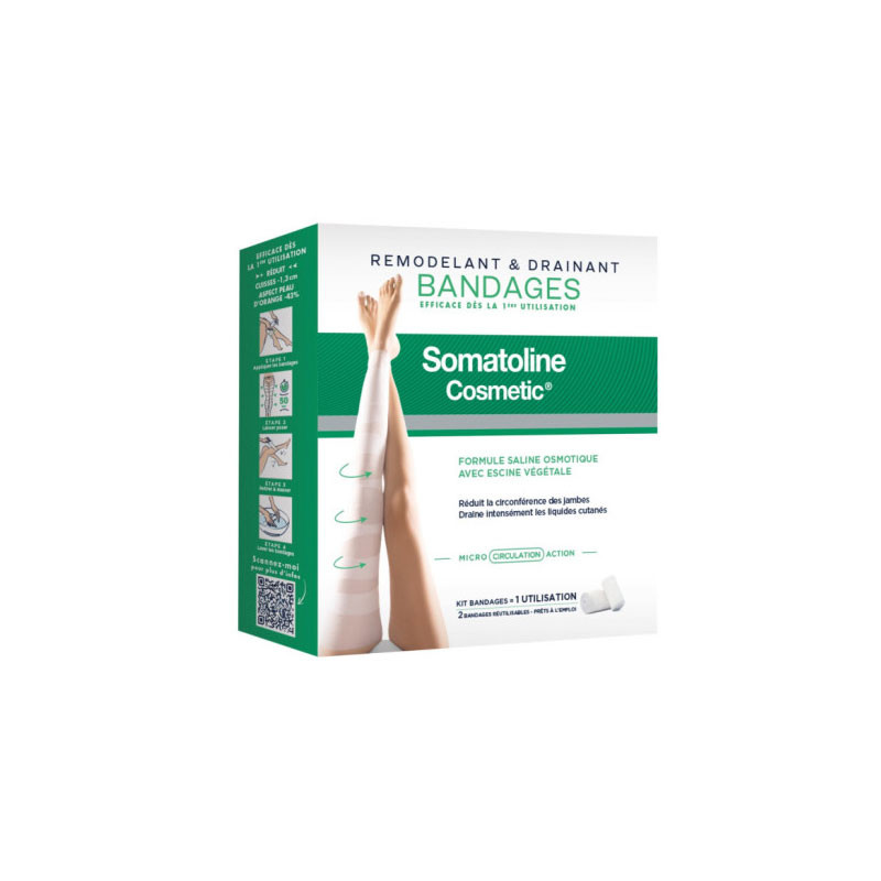 BANDAGES REMODELANT DRAINANT X 2 SOMATOLINE COSMETIC