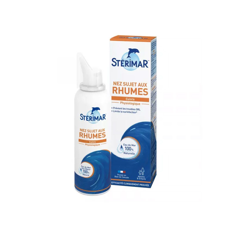 SPRAY CUIVRE NEZ SUJET AUX RHUMES 100ML STERIMAR SPRAY CUIVRE NEZ SUJET AUX RHUMES 100ML STERIMAR