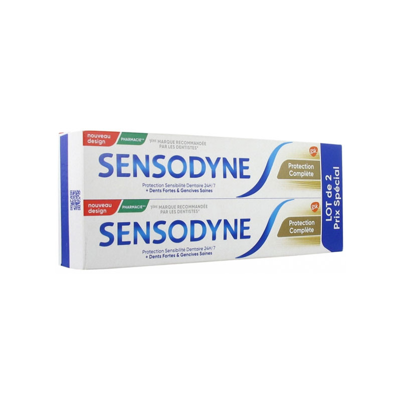 DENTIFRICE PROTECTION COMPLETE LOT DE 2 X 75ML SENSODYNE