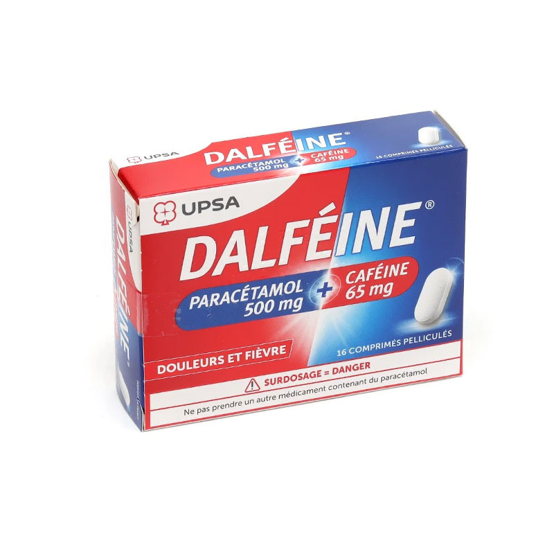 DALFÉINE PARACÉTAMOL 500MG CAFÉINE 65MG 16 COMPRIMES UPSA