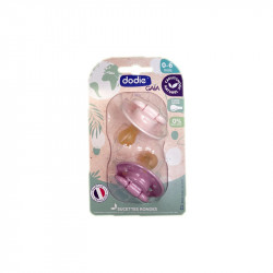 SUCETTES RONDES GAÏA 0-6 MOIS X2 ROSE PASTEL DODIE