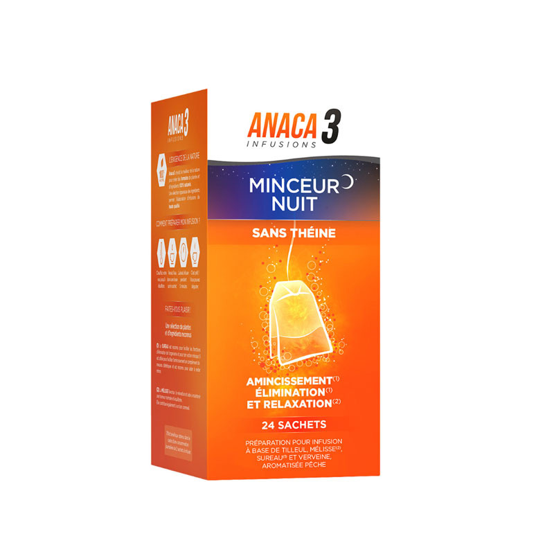 ANACA 3+ INFUSIONS MINCEUR NUIT 24 SACHETS NUTRAVALIA
