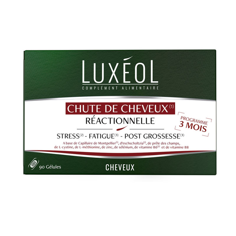 CHUTE DE CHEVEUX REACTIONNELLE 90 GELULES LUXEOL