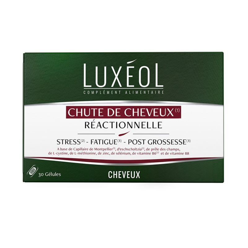 CHUTE DE CHEVEUX REACTIONNELLE 30 GELULES LUXEOL CHUTE DE CHEVEUX REACTIONNELLE 30 GELULES LUXEOL