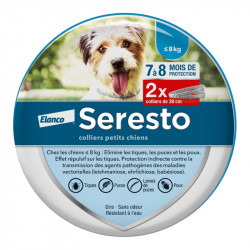 SERESTO COLLIER CHIENS 2 COLLIERS DE 38CM ELANCO