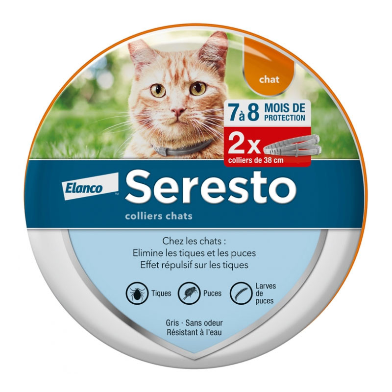 SERESTO CHAT 2 COLLIERS DE 38CM ELANCO