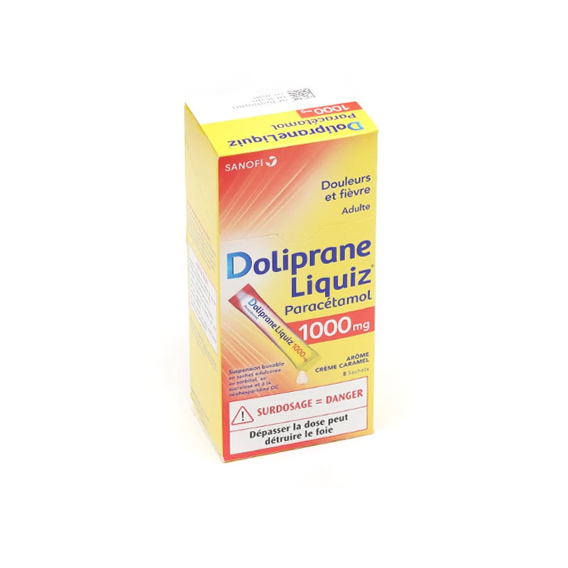 Doliprane Paracetamol 1000mg sachets pas cher