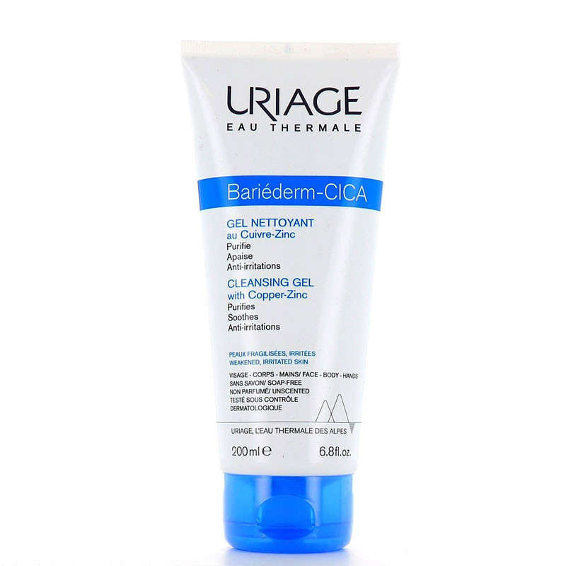 BARIEDERM CICA GEL NETTOYANT 200ML URIAGE