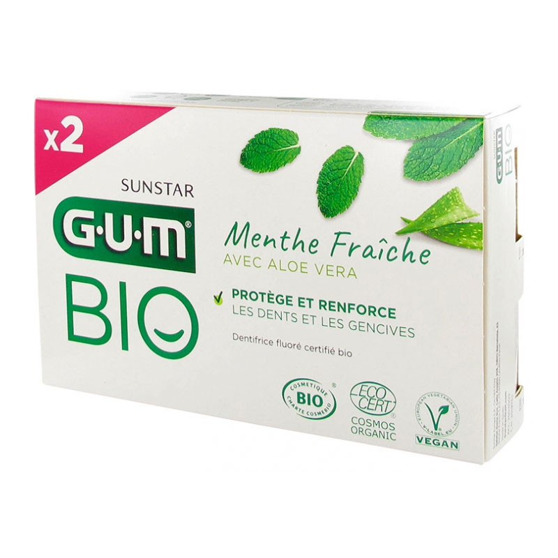 SUNSTAR DENTIFRICE BIO LOT DE 2 X 75ML GUM