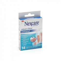 PANSEMENTS AQUA CLEAR ASSORTIMENT X14 NEXCARE