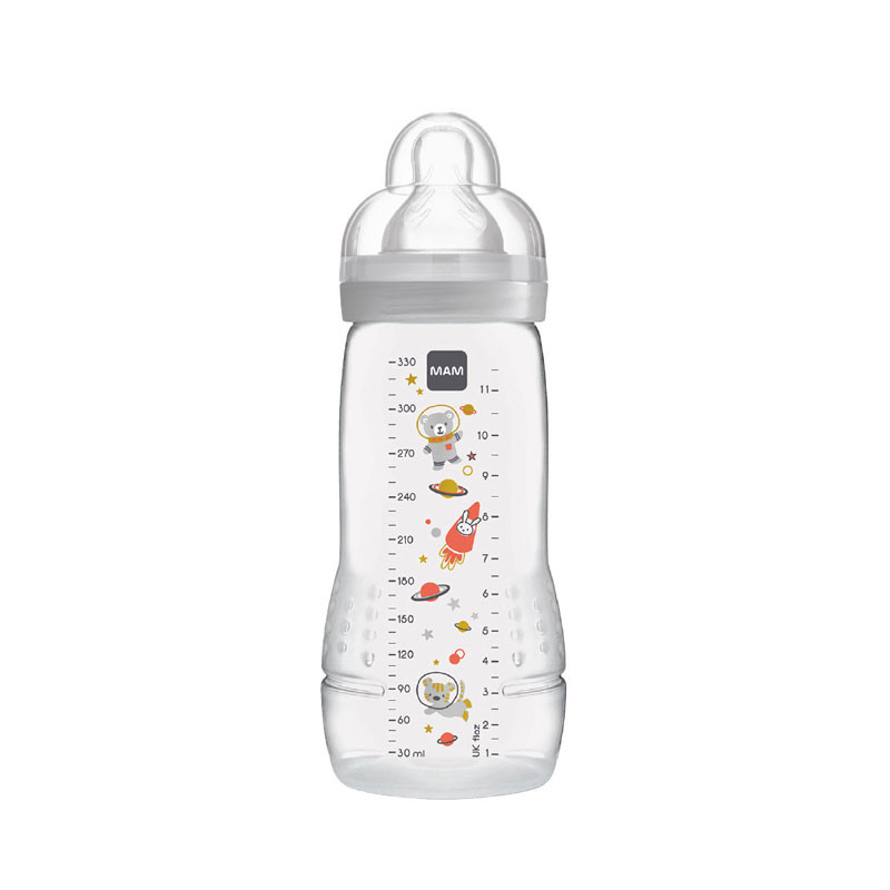 EASY ACTIVE BIBERON 2EME AGE 330ML TRANSPARENT 6 MOIS + MAM