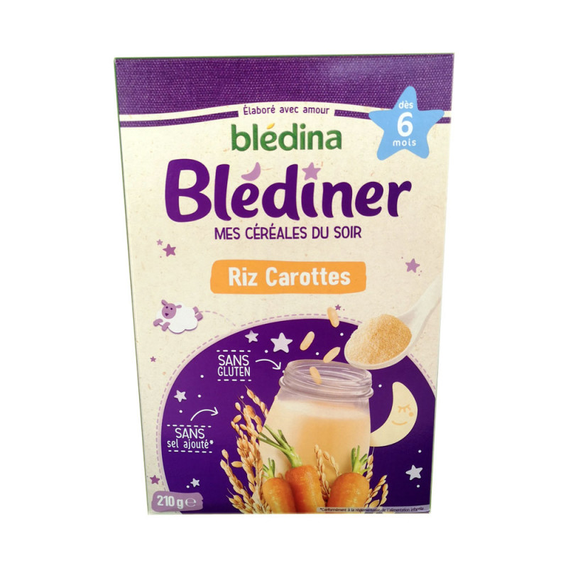 BLEDINER RIZ CAROTTES 210G BLEDINA