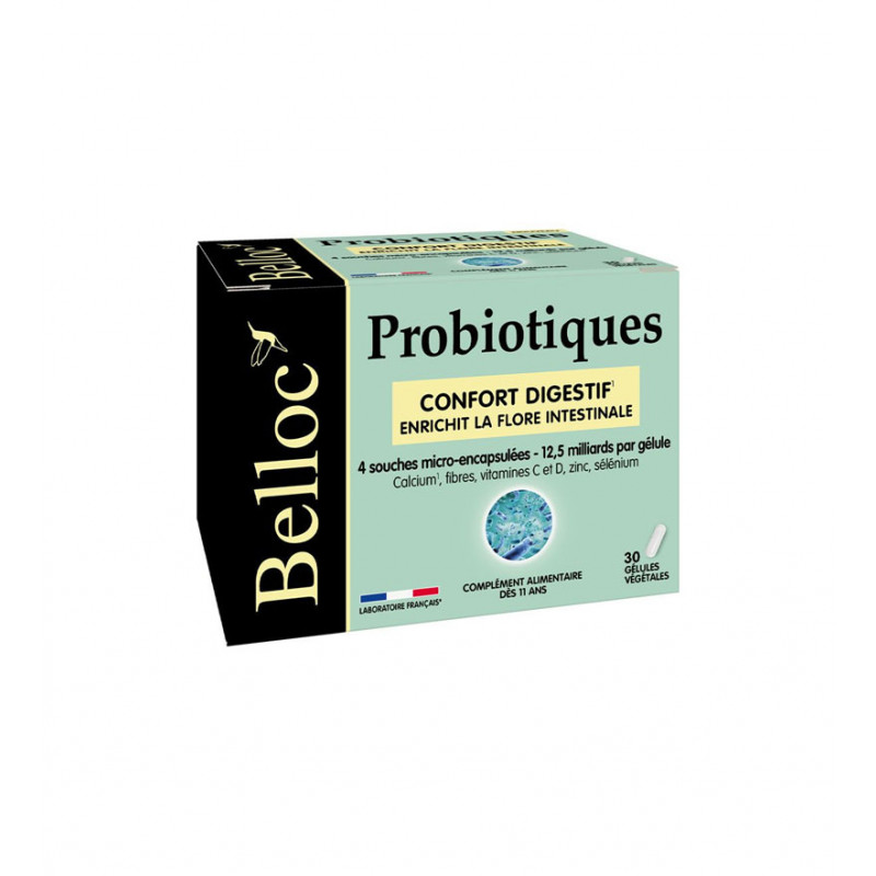 PROBIOTIQUES CONFORT DIGESTIF 30 GELULES VEGETALES BELLOC