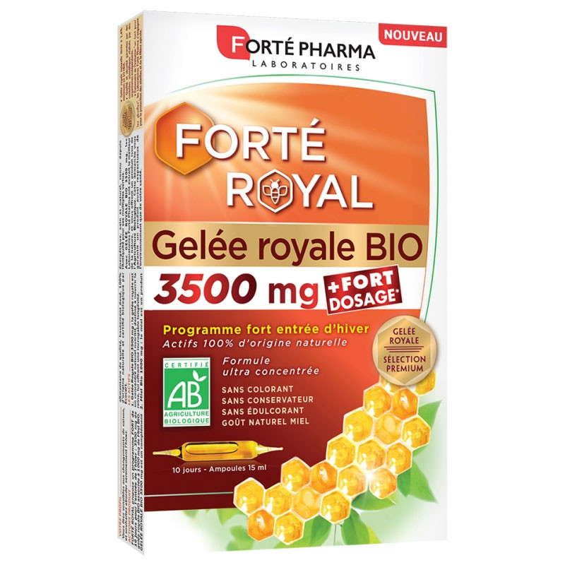 FORTE ROYAL GELÉE ROYALE BIO 3500 MG 20 AMPOULES FORTE PHARMA FORTE ROYAL GELÉE ROYALE BIO 3500 MG 20 AMPOULES FORTE PHARMA