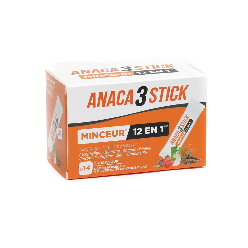 ANACA 3 STICK MINCEUR X14 NUTRAVALIA