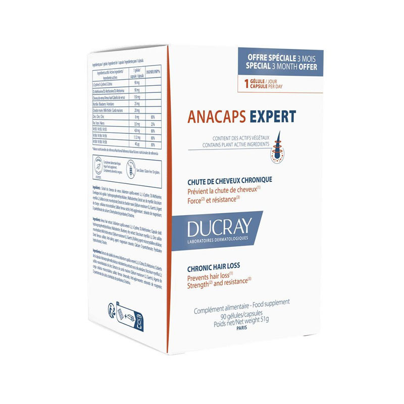 ANACAPS EXPERT CHUTE DE CHEVEUX CHRONIQUE 90 GELULES DUCRAY