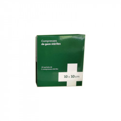 COMPRESSES DE GAZE STERILES 10 X 10 CM BOITE DE 10 SACHETS 3M