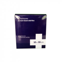 COMPRESSES EN NON TISSÉES STERILES 10 X 10 CM BOITE DE 50 SACHETS 3M