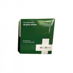 COMPRESSES DE GAZE STERILES 10 X 10 CM BOITE DE 50 SACHETS 3M