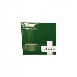 COMPRESSES DE GAZE STERILES 7.5 X 7.5 CM BOITE DE 50 SACHETS 3M