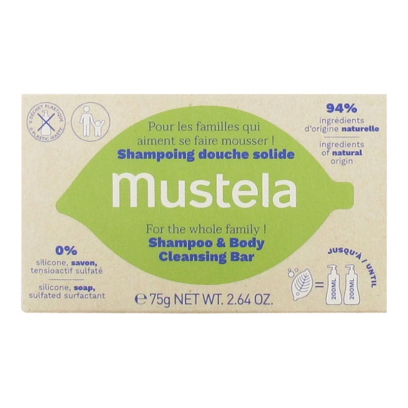 SHAMPOOING DOUCHE SOLIDE 75G MUSTELA