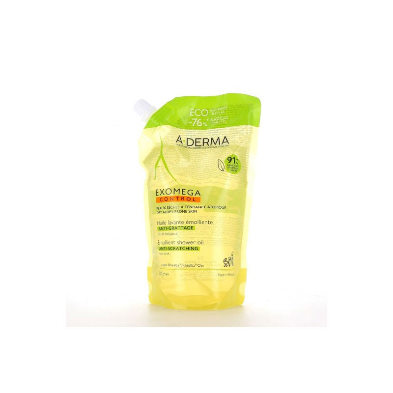 EXOMEGA CONTROL HUILE LAVANTE EMOLLIENTE ANTI-GRATTAGE ECO RECHARGE 500ML A-DERMA EXOMEGA CONTROL HUILE LAVANTE EMOLLIENTE ANTI-GRATTAGE ECO RECHARGE 500ML A-DERMA